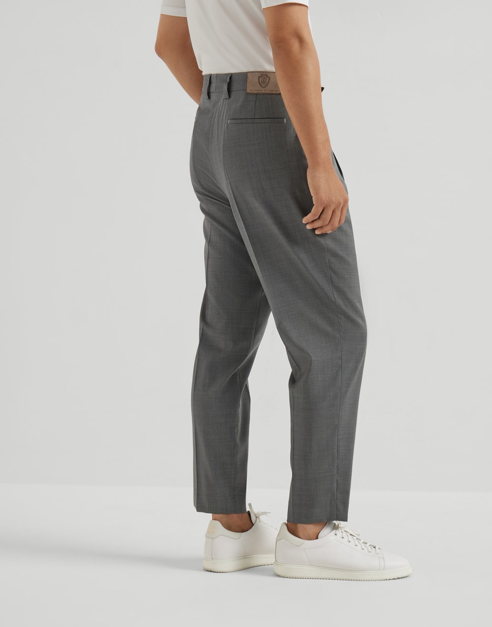 Virgin wool trousers Medium Grey Man - Brunello Cucinelli