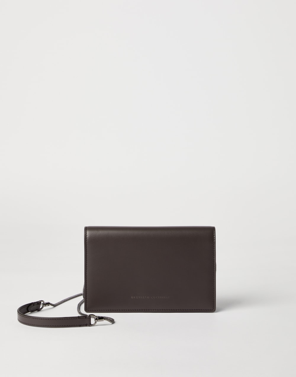 小牛皮钱包 深棕色 女款 - Brunello Cucinelli