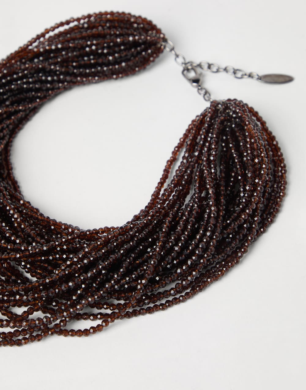 Vetro and Silver choker Brown Woman - Brunello Cucinelli