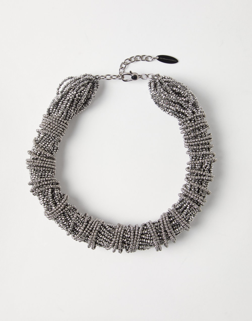 玻璃和纯银项圈 银色 女款 - Brunello Cucinelli