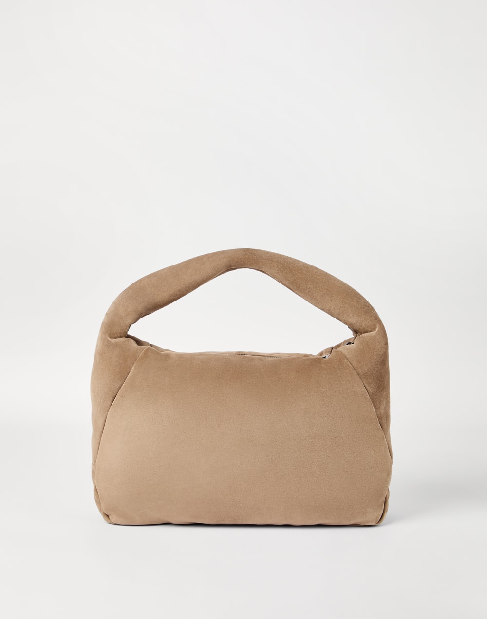 Suede BC Duo Hobo bag Light Brown Woman - Brunello Cucinelli