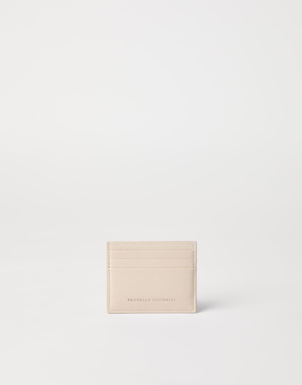 皮质卡夹 象牙色 女款 - Brunello Cucinelli