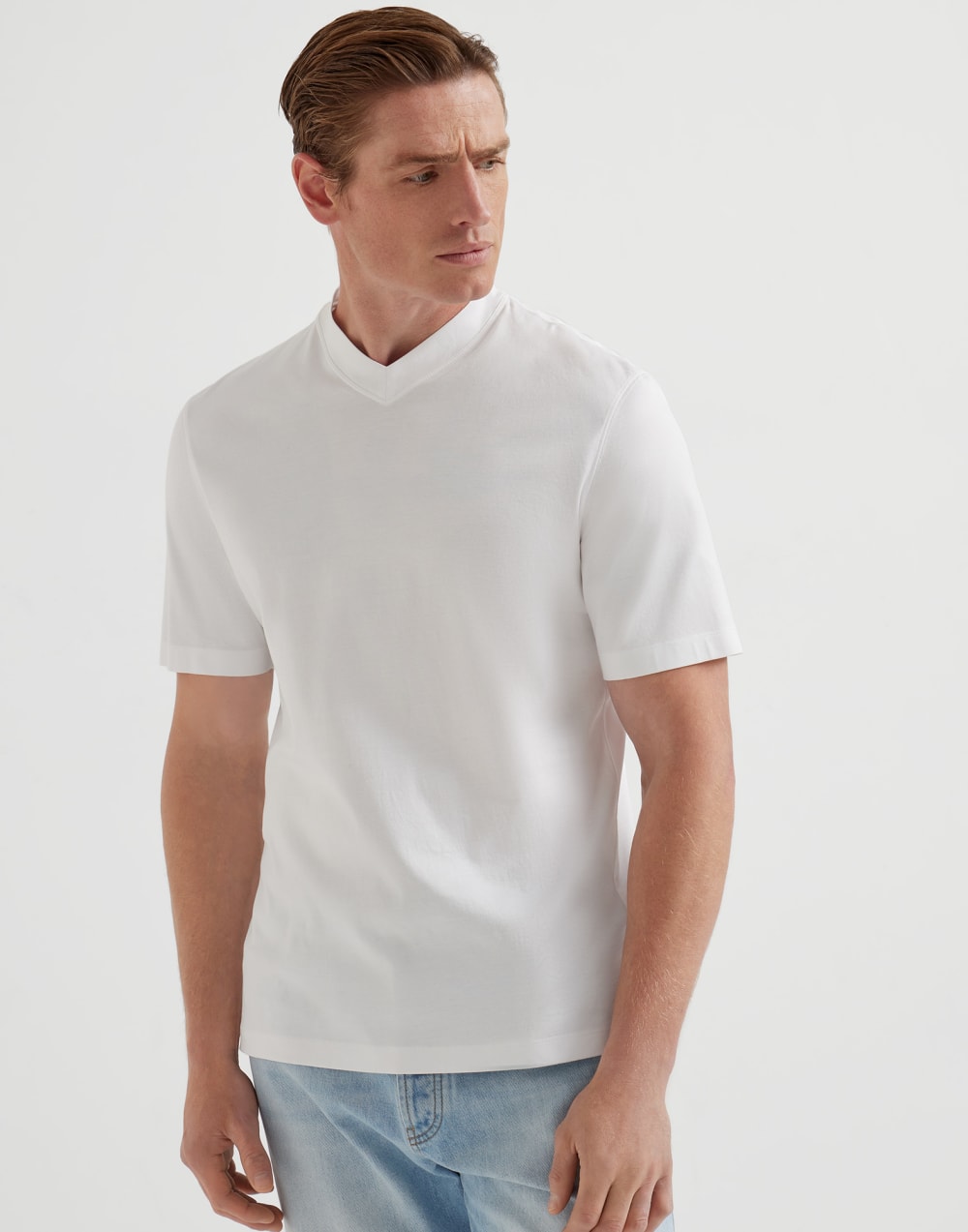 Jersey T-shirt White Man - Brunello Cucinelli
