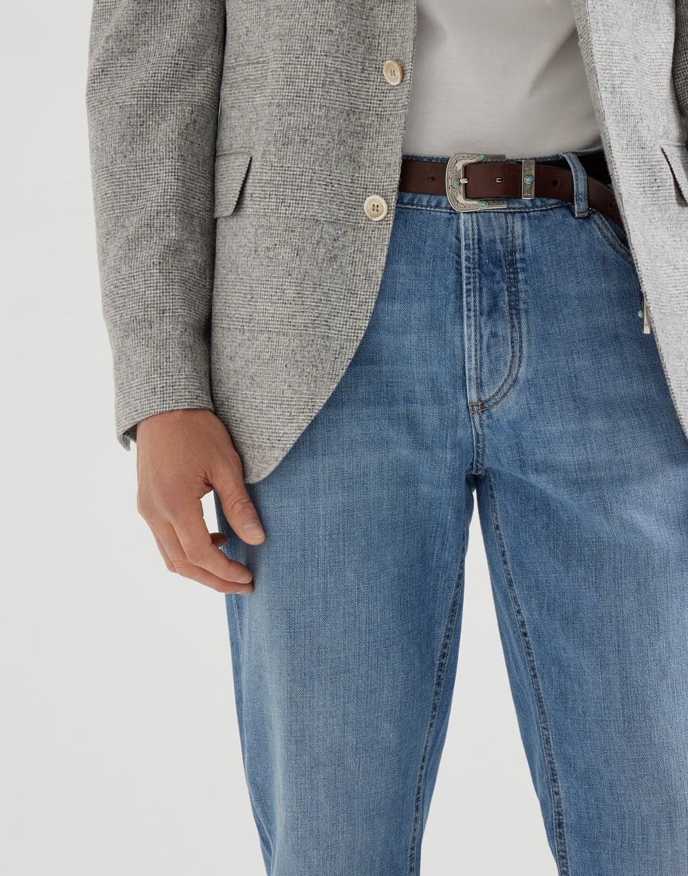 薄牛仔裤 浅牛仔色 男款 - Brunello Cucinelli