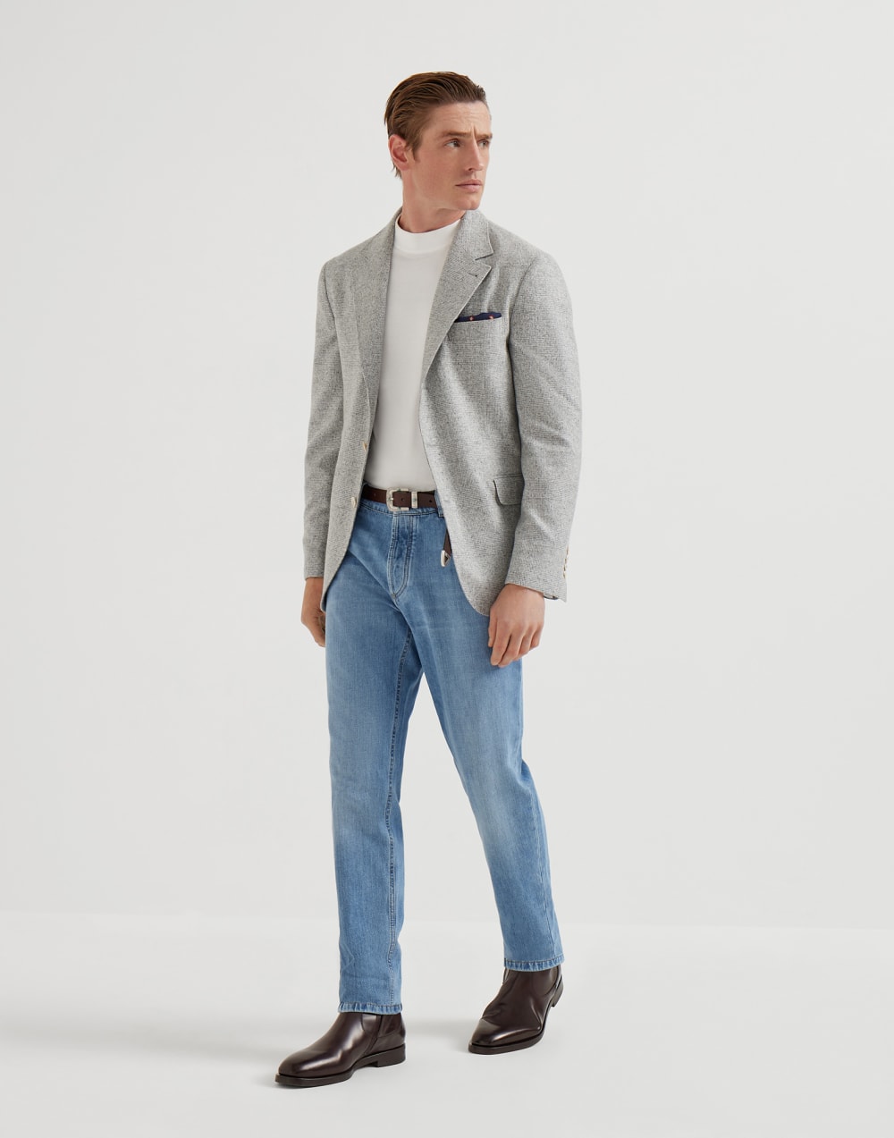 薄牛仔裤 浅牛仔色 男款 - Brunello Cucinelli