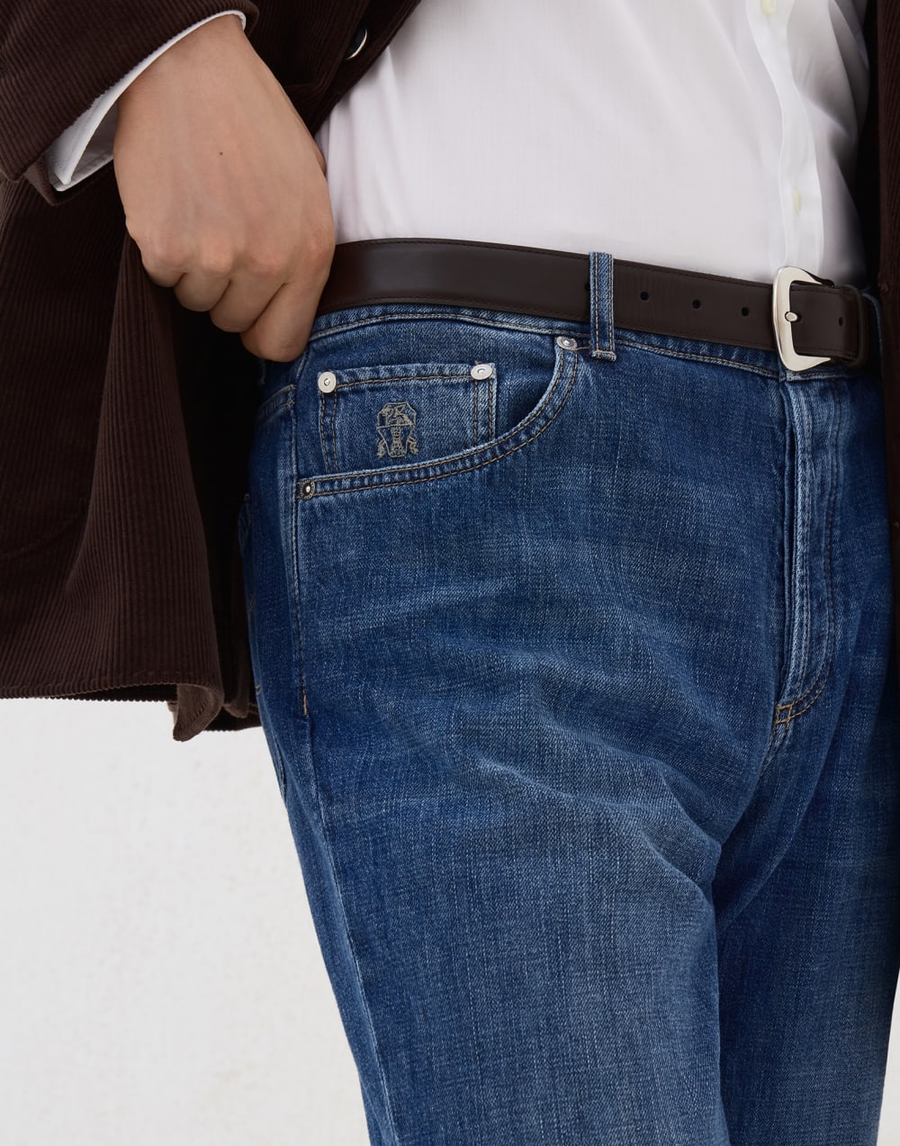 Lightweight denim trousers Medium Denim Man - Brunello Cucinelli