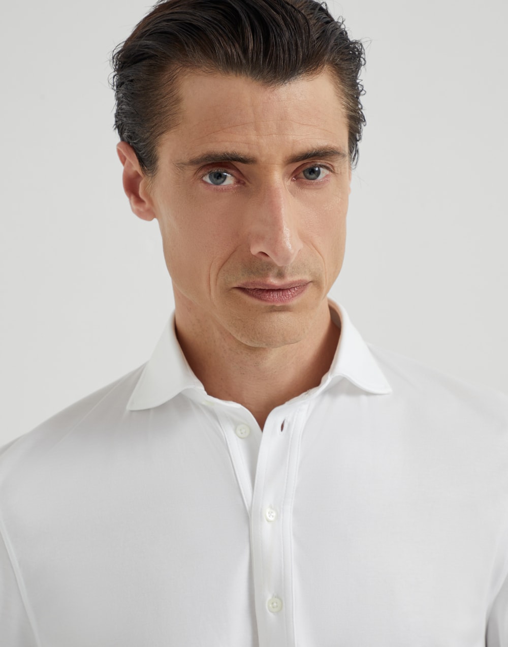 Jersey polo shirt White Man - Brunello Cucinelli