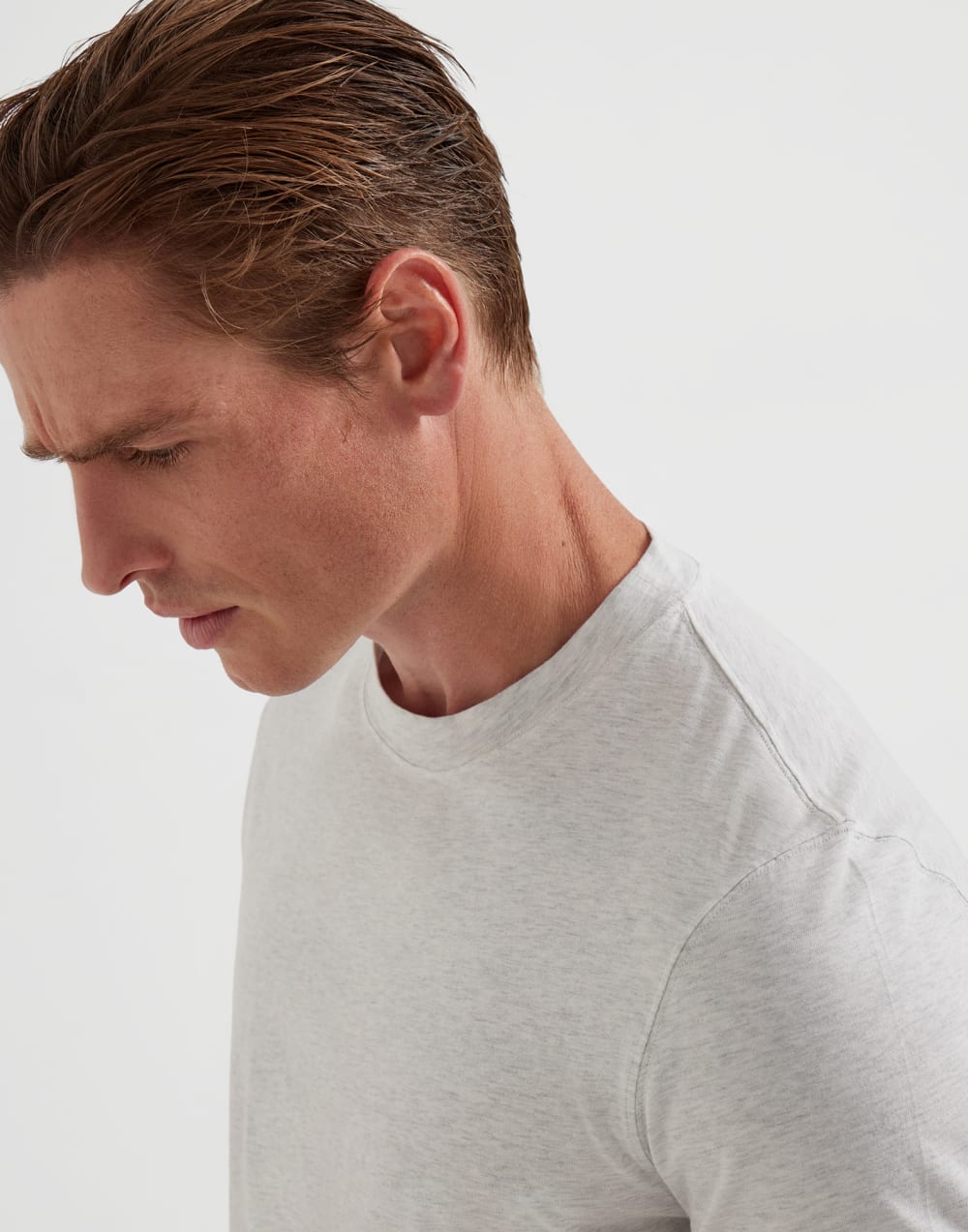 Jersey T-shirt Pearl Grey Man - Brunello Cucinelli