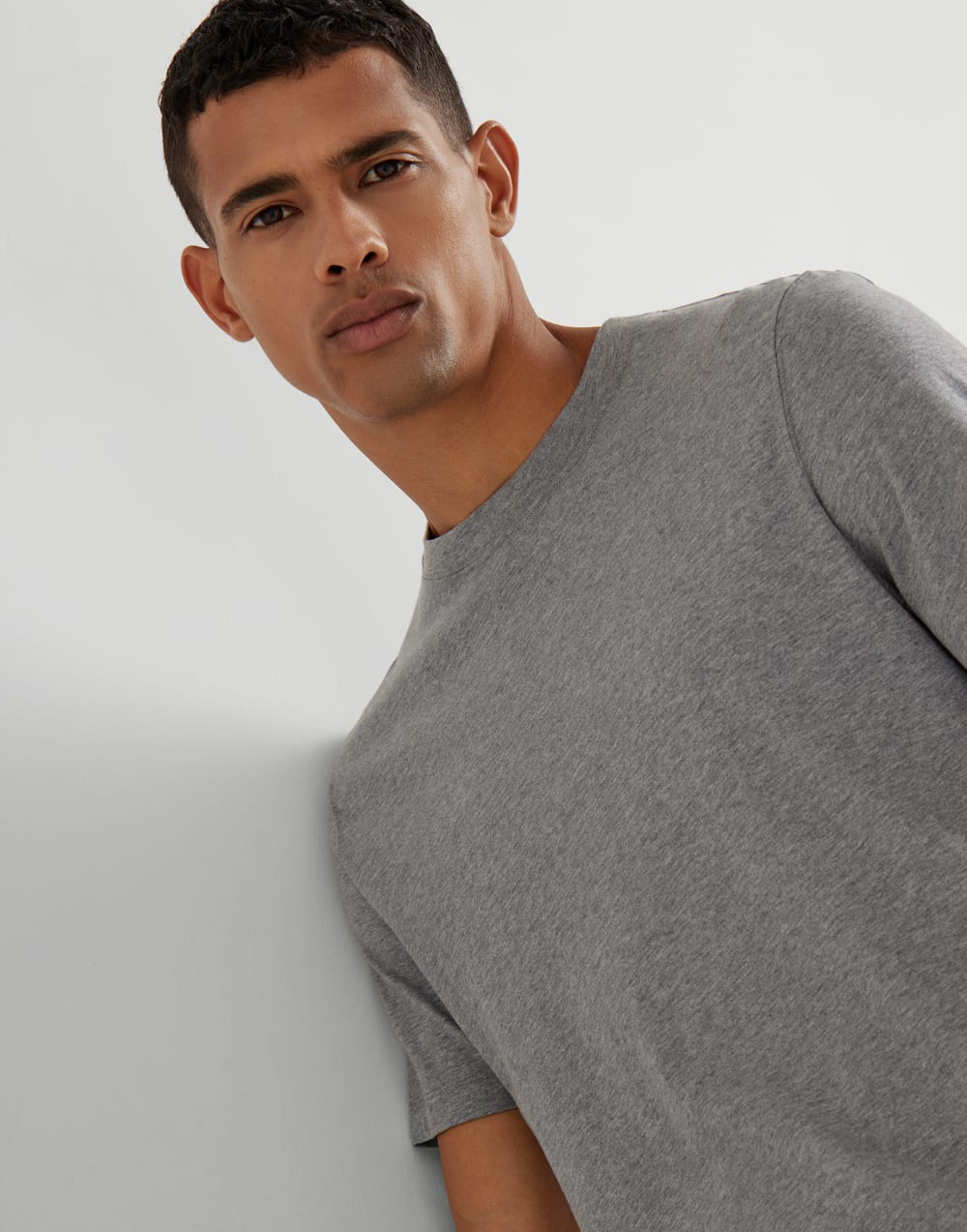 Jersey T-shirt Grey Man - Brunello Cucinelli