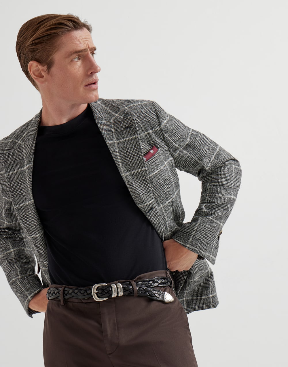 Jersey T-shirt Black Man - Brunello Cucinelli