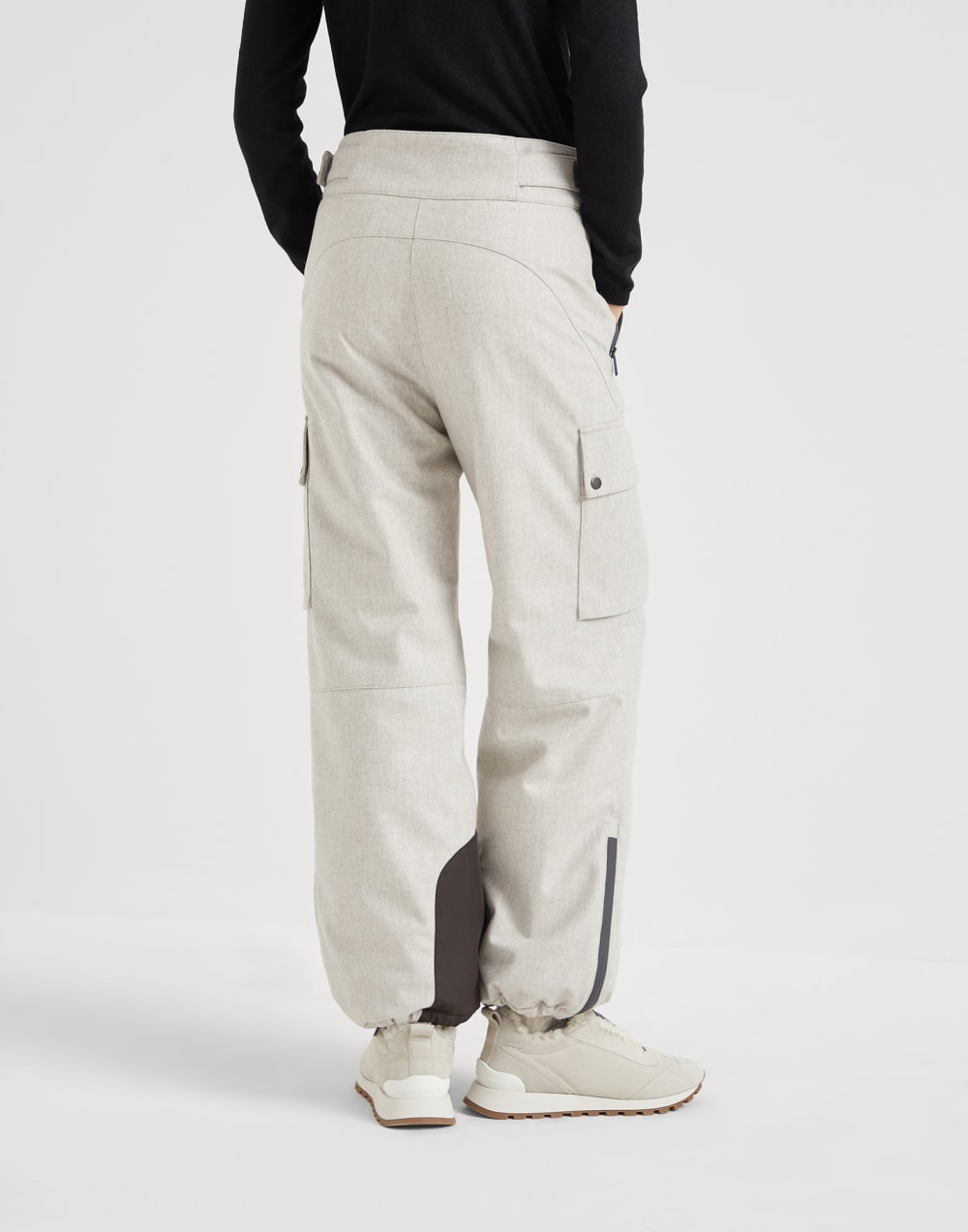 Mountain Cargo trousers Light Grey Woman - Brunello Cucinelli