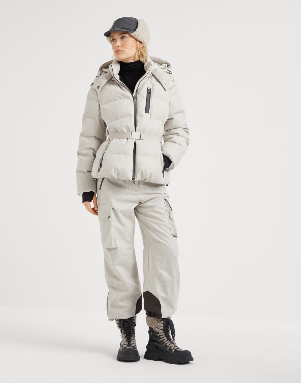 Mountain down jacket Light Grey Woman - Brunello Cucinelli