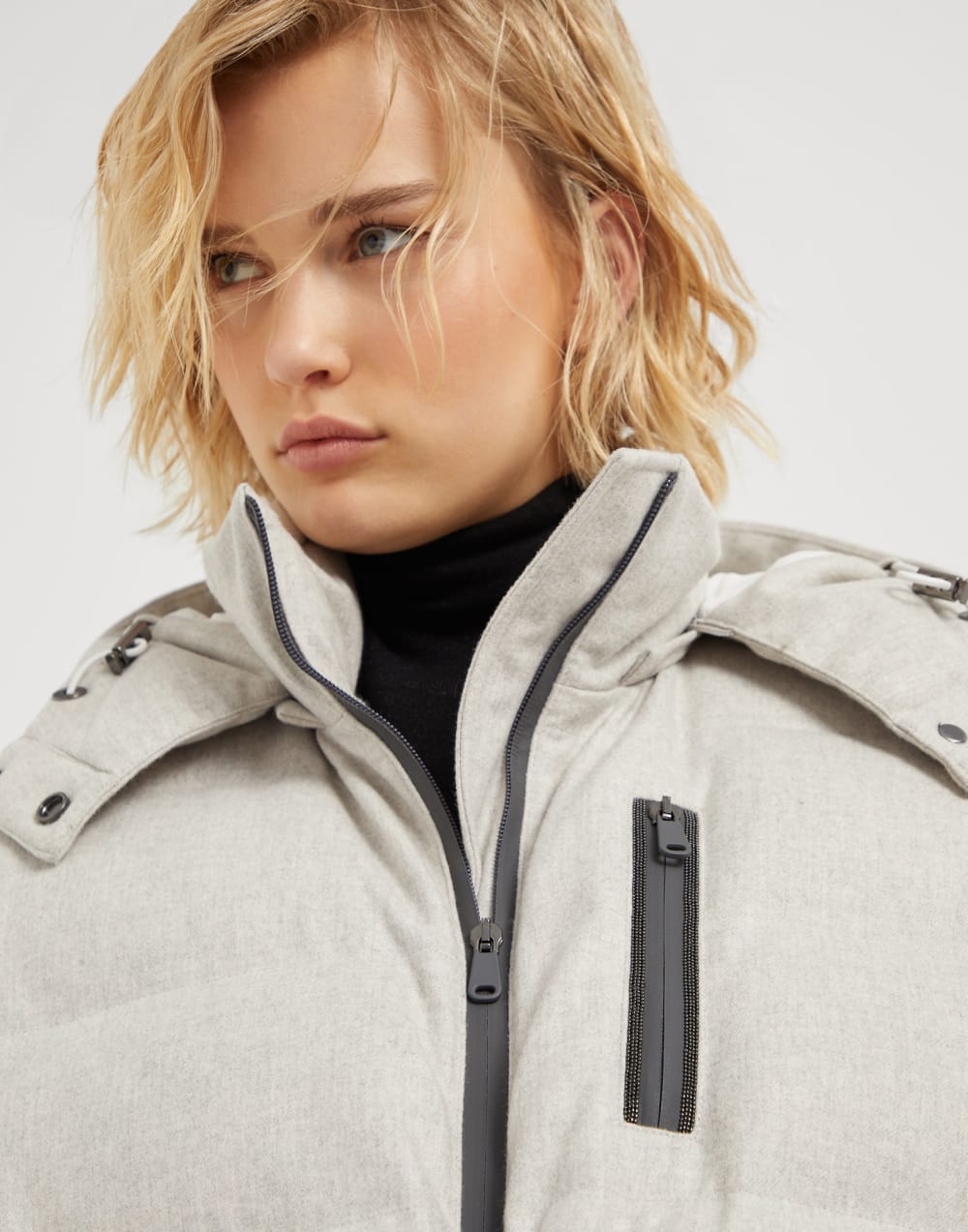 Mountain down jacket Light Grey Woman - Brunello Cucinelli