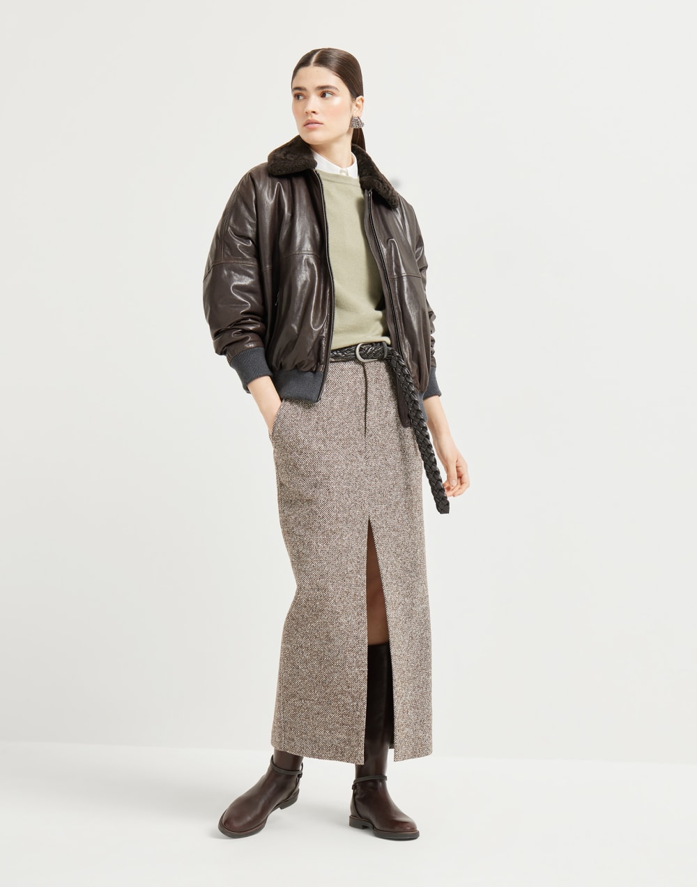 Cashmere sweater Green Woman - Brunello Cucinelli