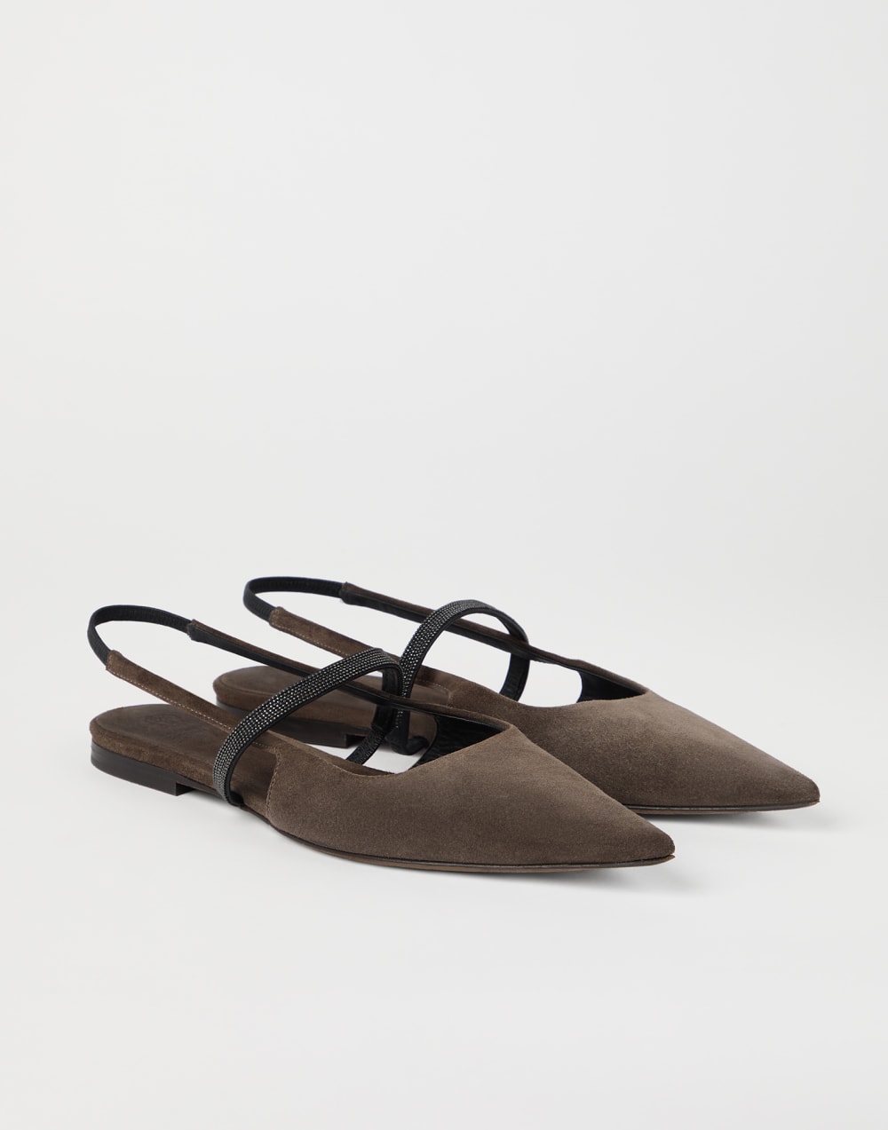 Suede flats Brown Woman - Brunello Cucinelli
