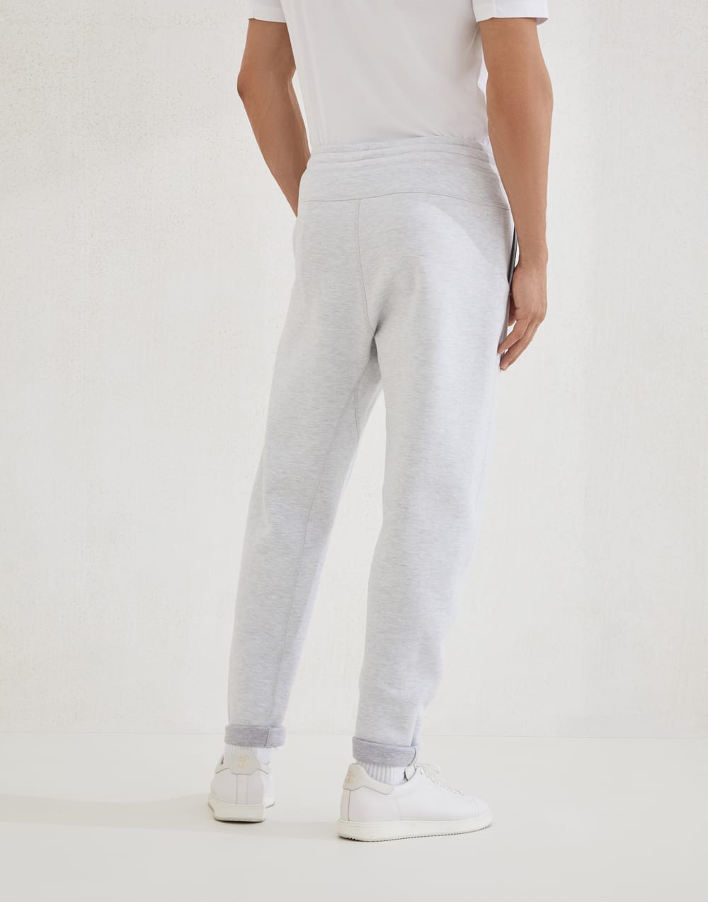 Double cloth trousers Pearl Grey Man - Brunello Cucinelli