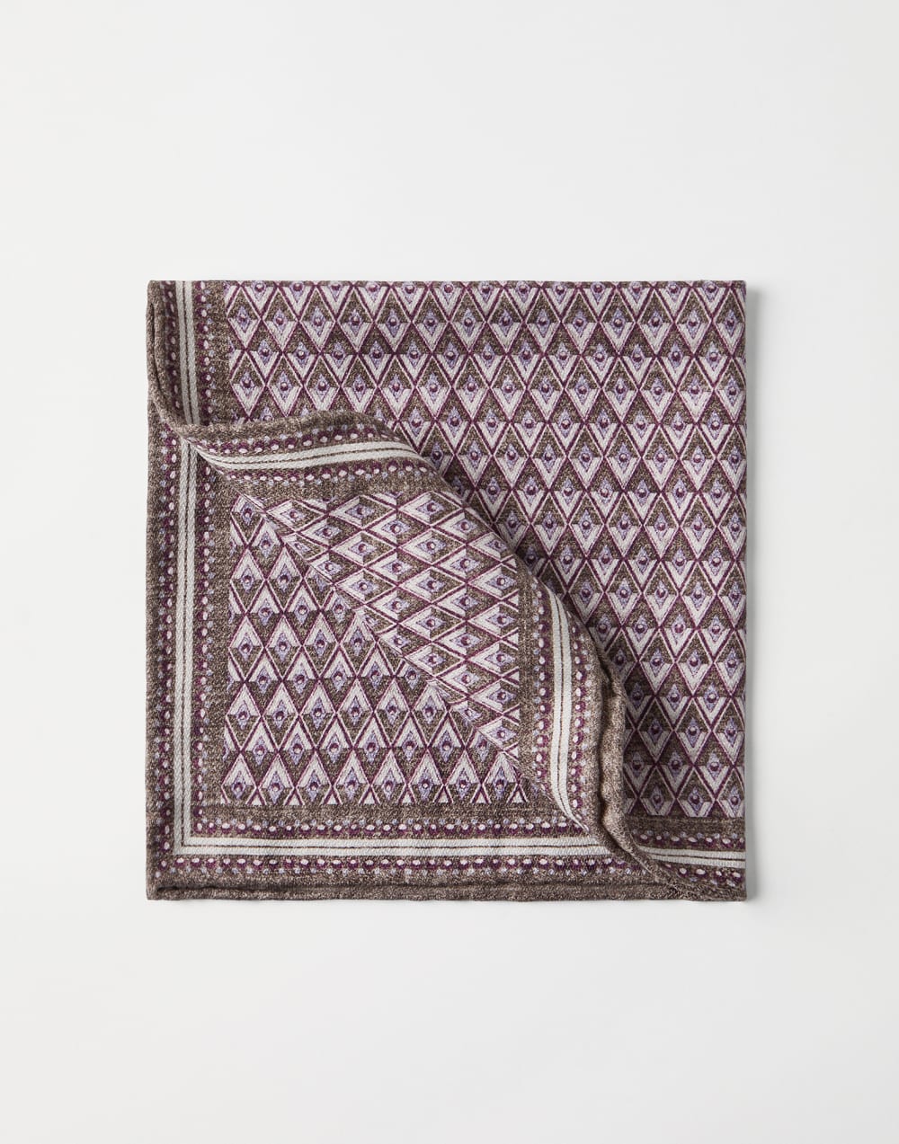 Silk pocket square Cigar Man - Brunello Cucinelli