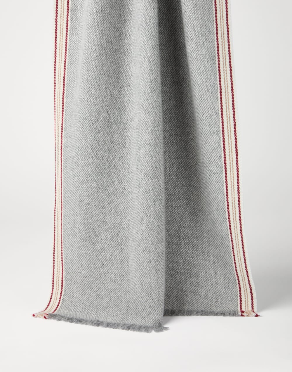 Cashmere scarf Grey Man - Brunello Cucinelli