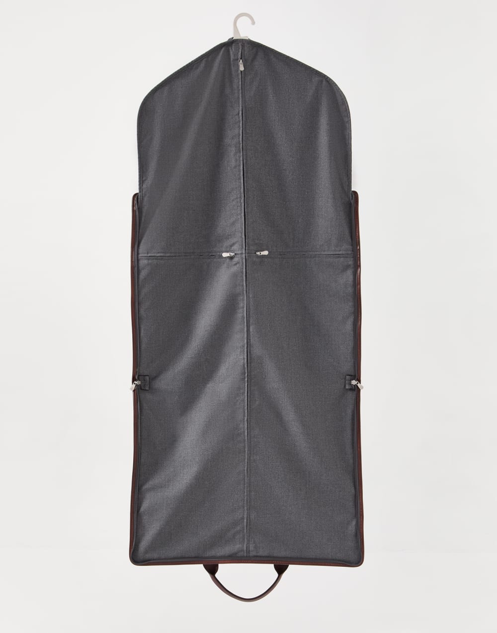 Porte-habits en cuir de veau Gris Foncé Homme - Brunello Cucinelli