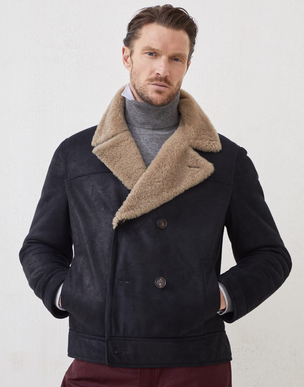 Shearling jacket Black Man - Brunello Cucinelli