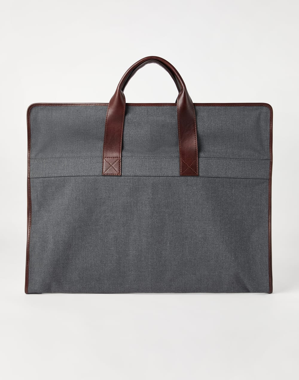 Porte-habits en cuir de veau Gris Foncé Homme - Brunello Cucinelli