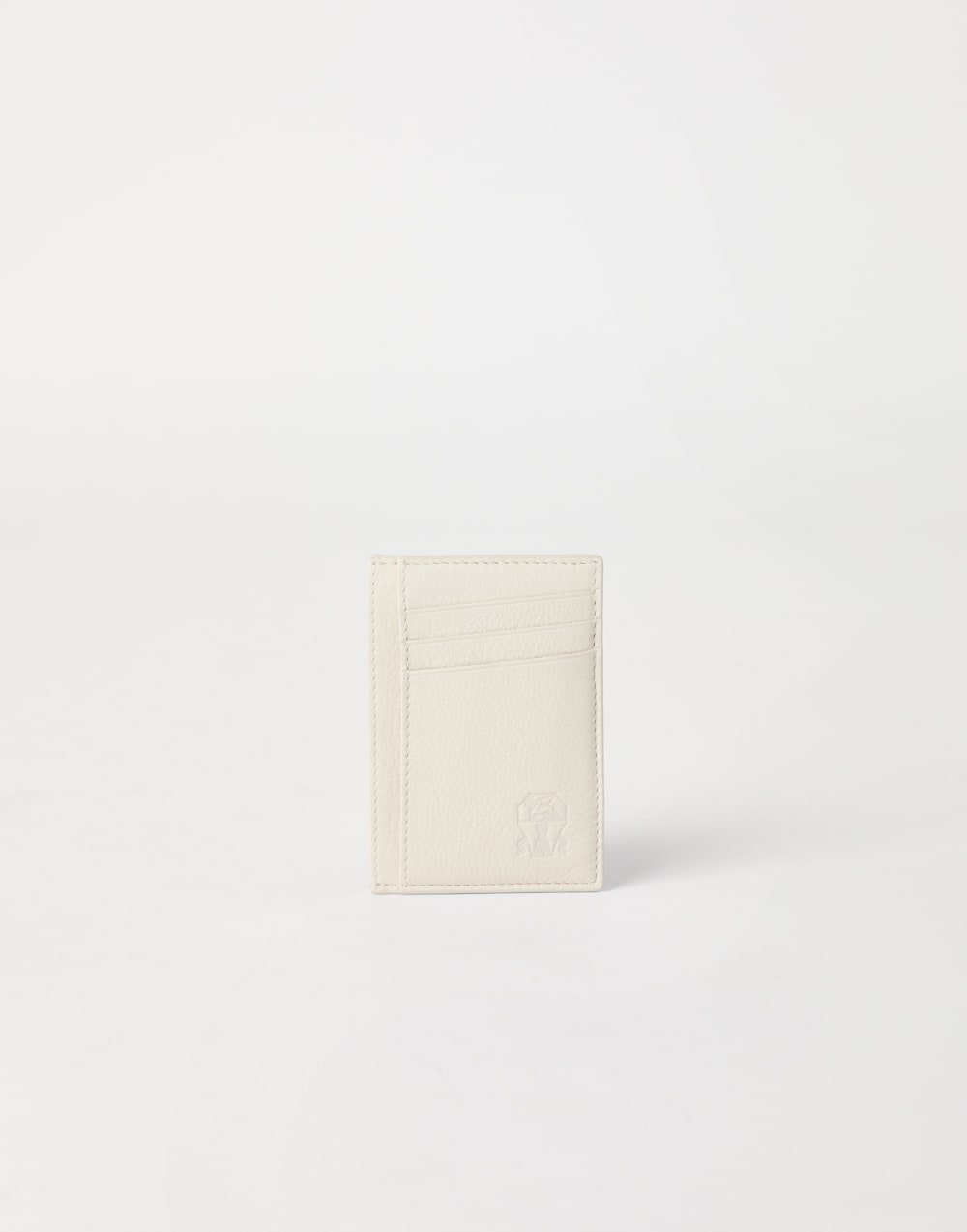 小牛皮卡片夹 象牙色 男款 - Brunello Cucinelli
