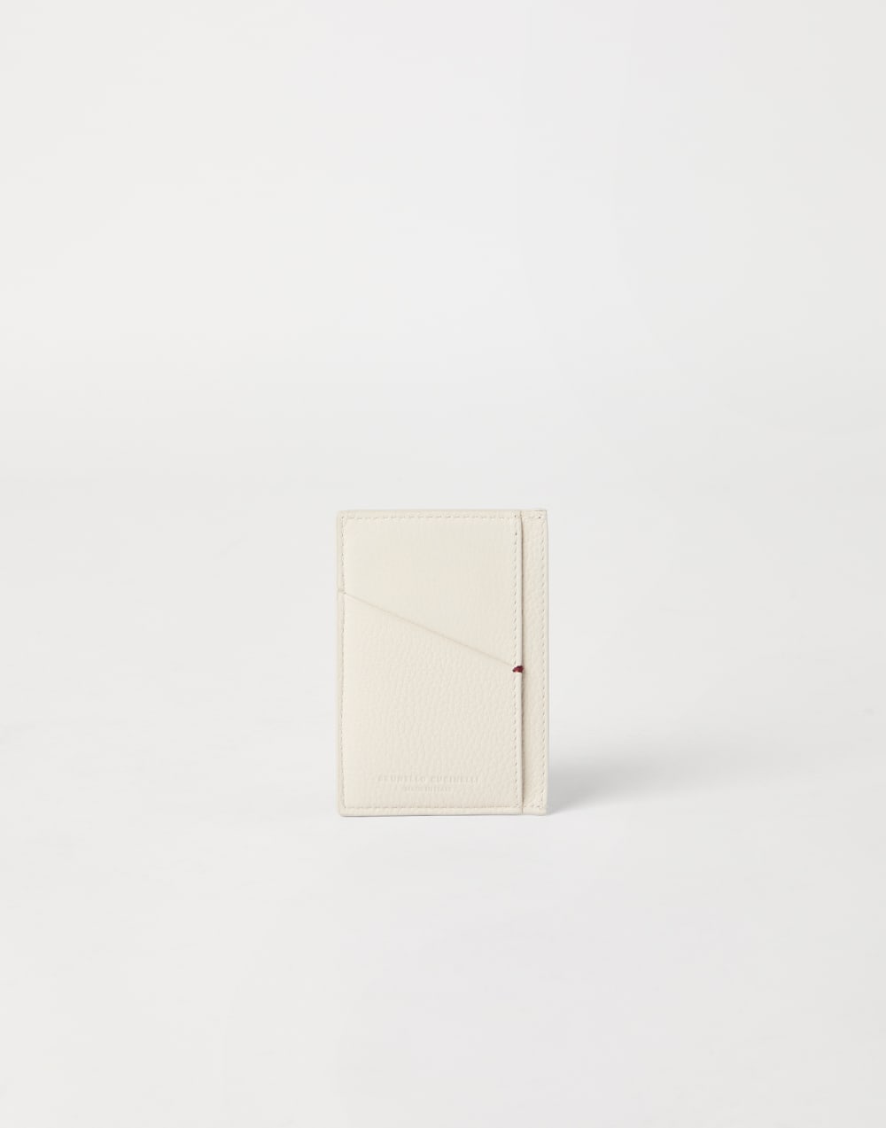 小牛皮卡片夹 象牙色 男款 - Brunello Cucinelli