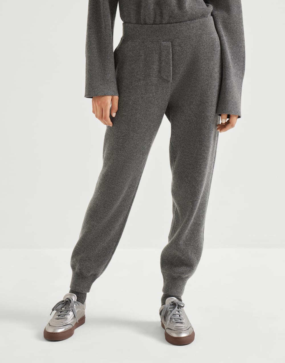 Cashmere knit trousers Lead Woman - Brunello Cucinelli