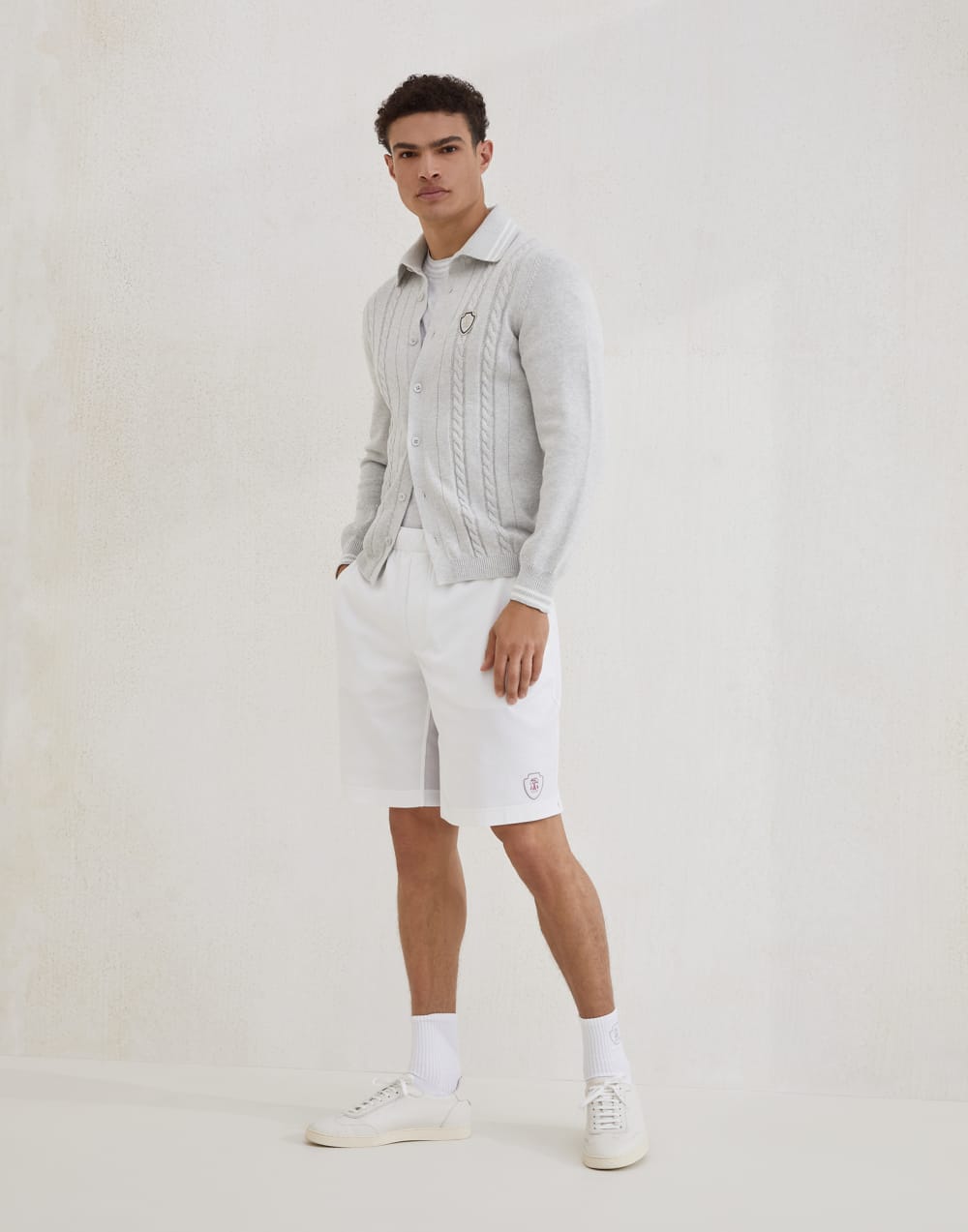 Jersey T-shirt Pearl Grey Man - Brunello Cucinelli