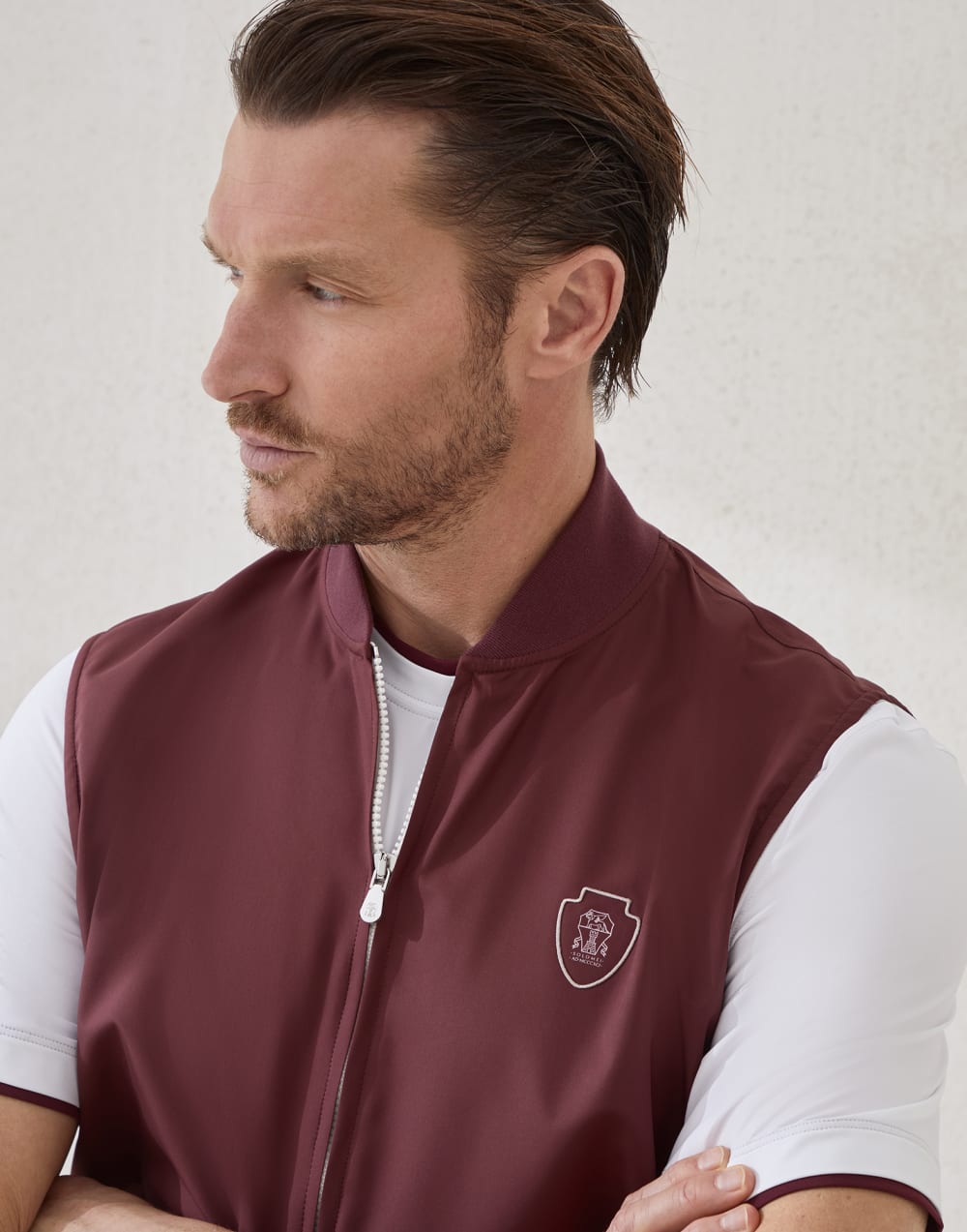 Nylon vest Amaranth Man - Brunello Cucinelli