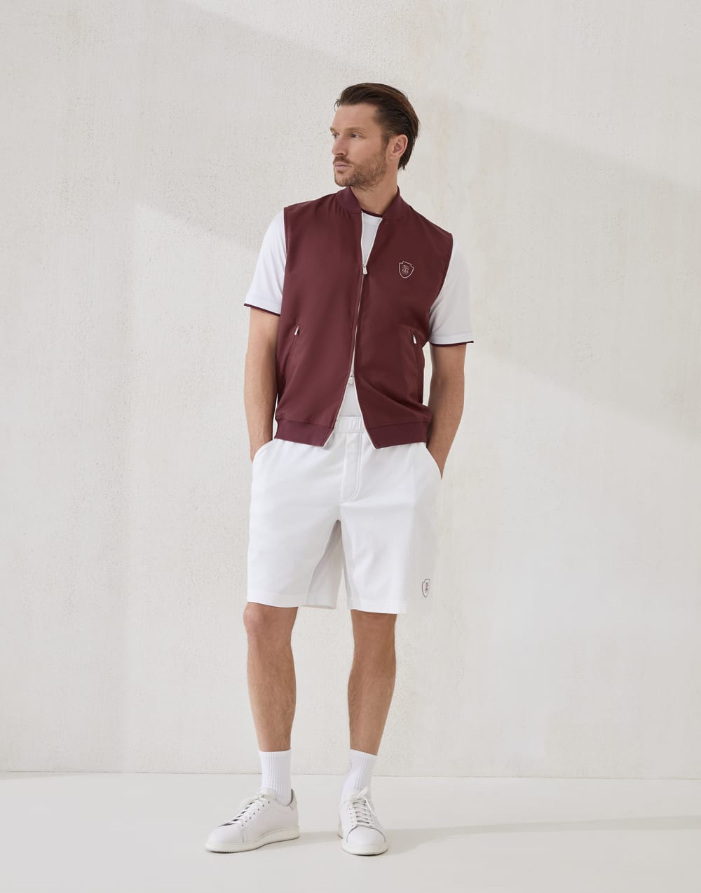 Gilet aus Nylon Amarant Herren - Brunello Cucinelli