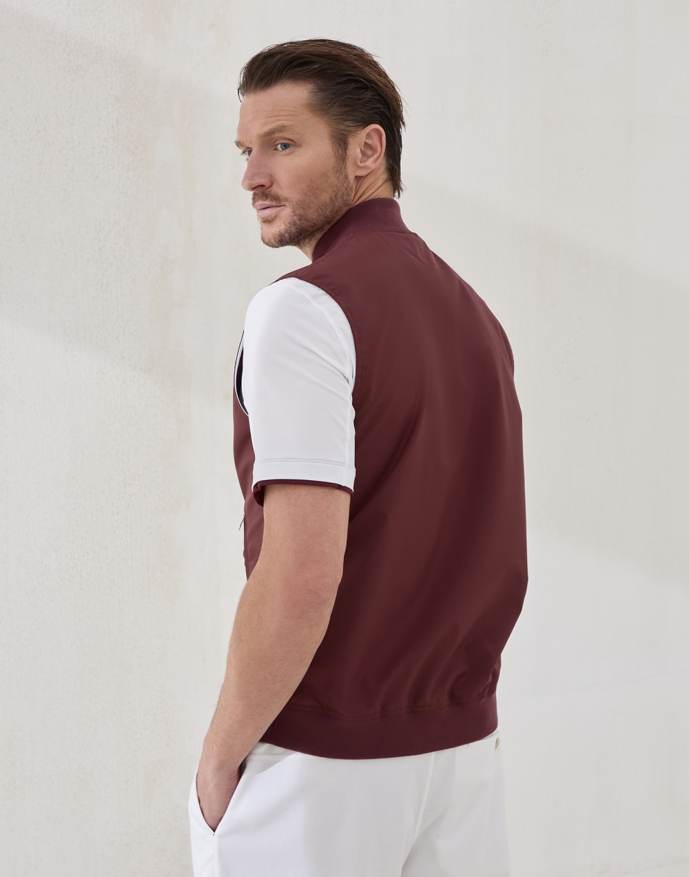 Gilet aus Nylon Amarant Herren - Brunello Cucinelli