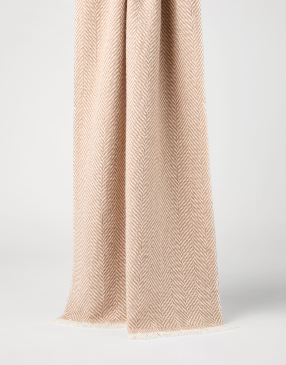 Cashmere scarf Camel Man - Brunello Cucinelli