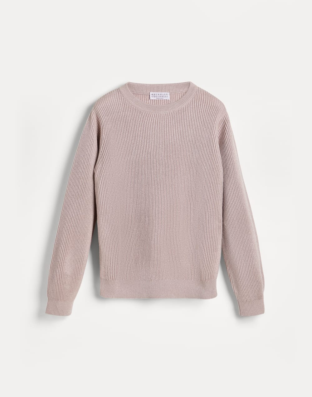 Sparkling cotton vanisé sweater Pink Girls - Brunello Cucinelli