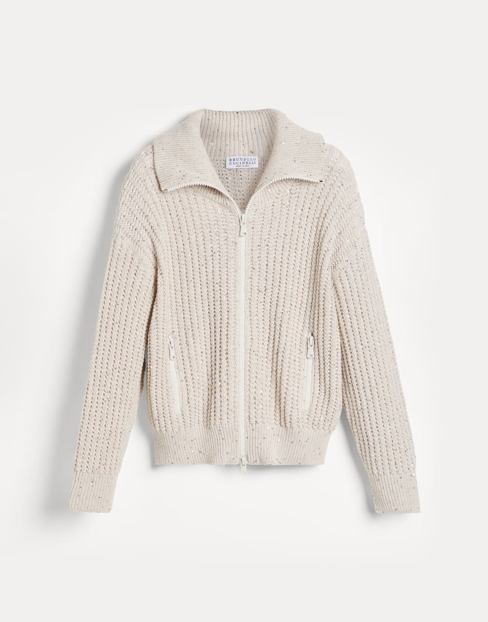 棉质对襟衫 燕麦色 女童 - Brunello Cucinelli