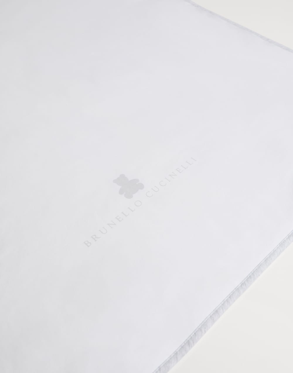 双面棉针织毯 浅灰 幼童 - Brunello Cucinelli