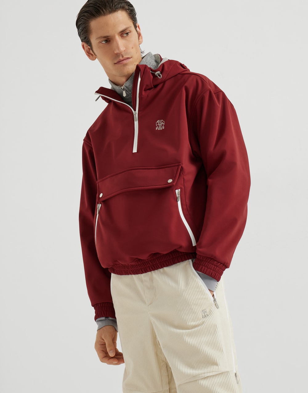 Mountain Anorak Amaranth Man - Brunello Cucinelli