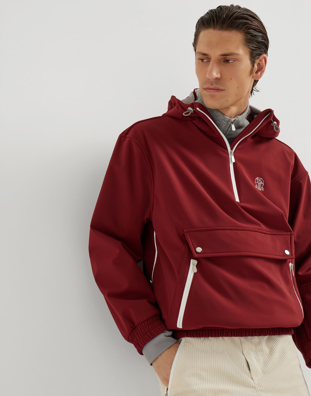 Mountain Anorak Amaranth Man - Brunello Cucinelli