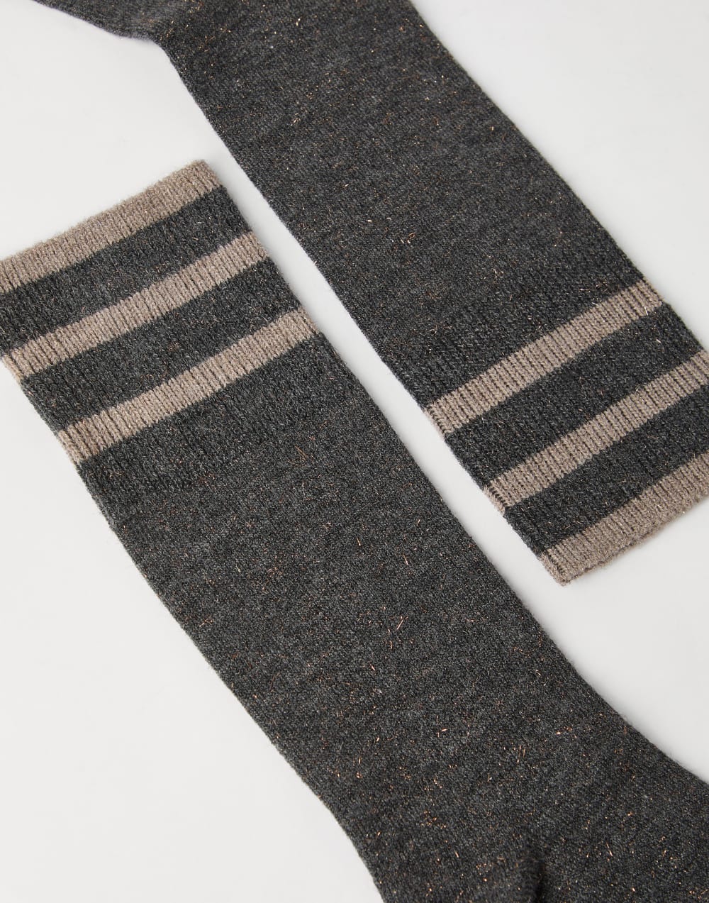 Sparkling knit socks Anthracite Woman - Brunello Cucinelli