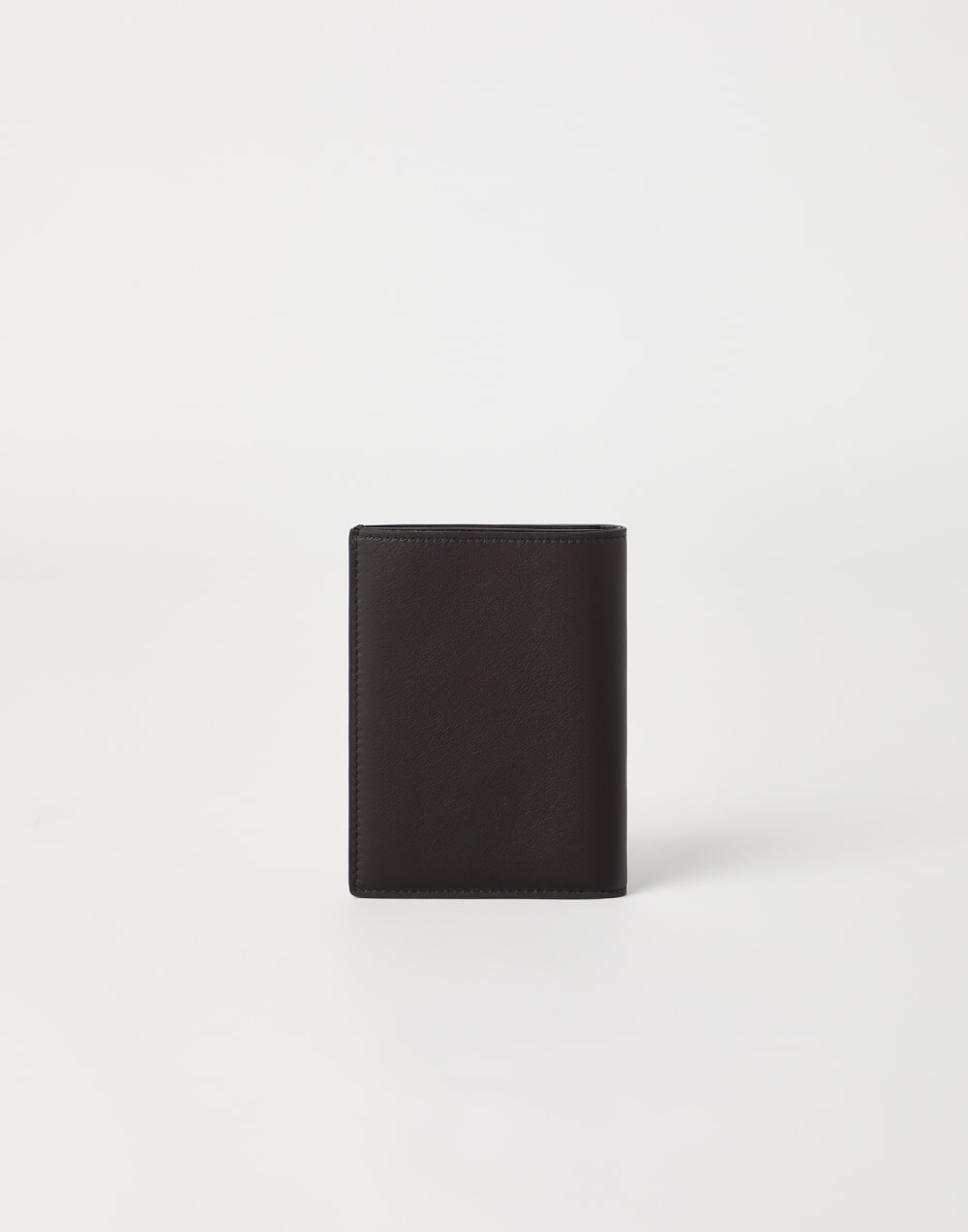 小牛皮护照夹 深棕色 男款 - Brunello Cucinelli