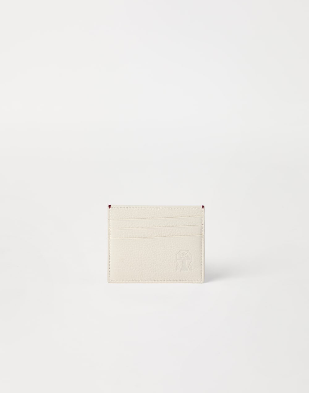 小牛皮卡片夹 象牙色 男款 - Brunello Cucinelli