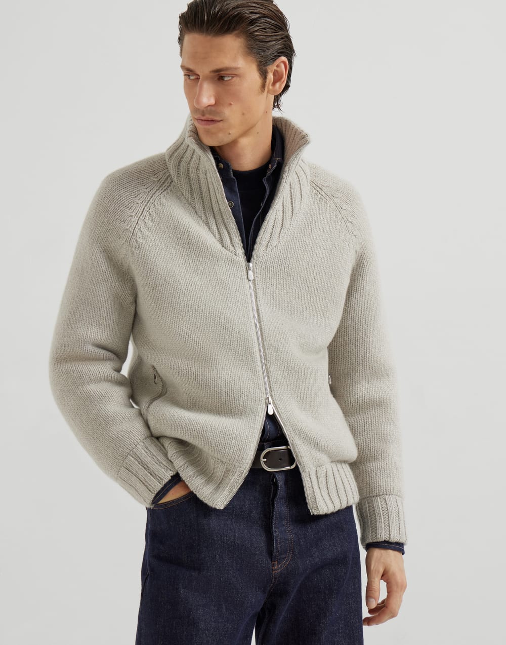 Knit jacket with padding Salt Man - Brunello Cucinelli