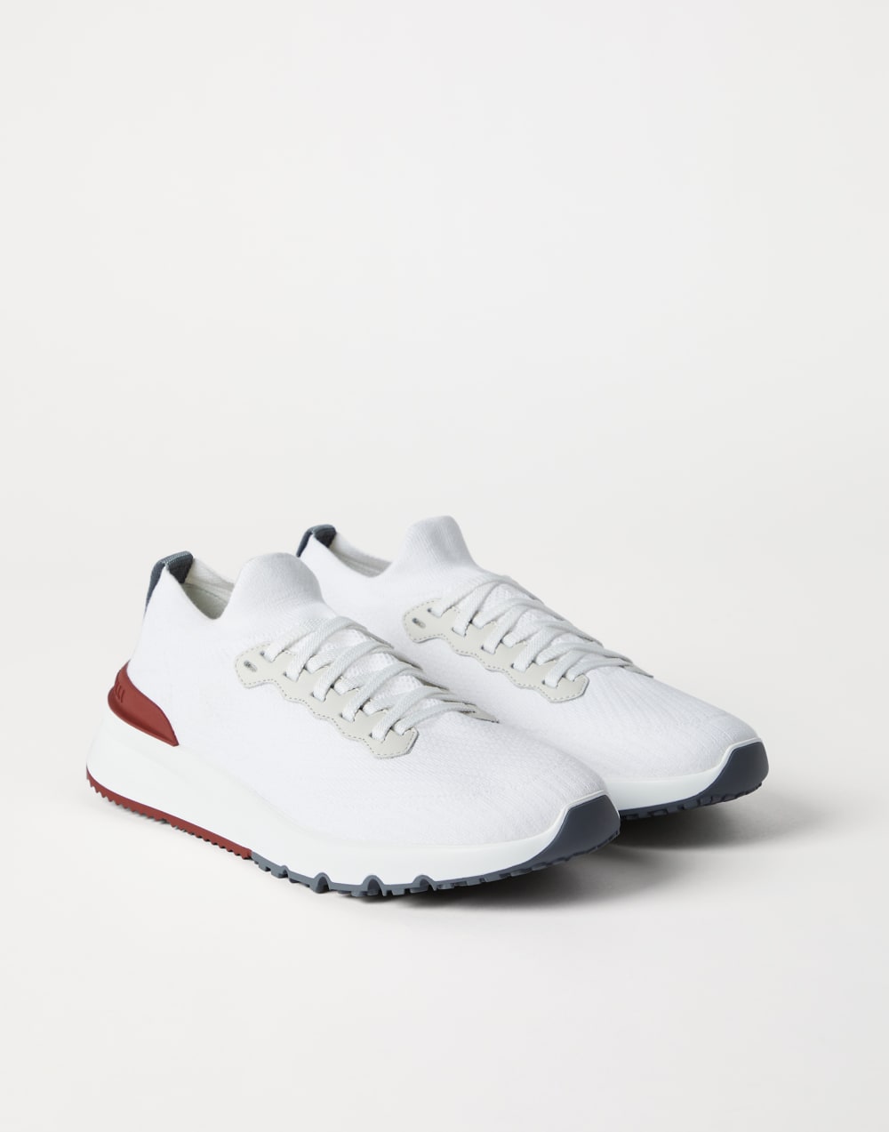 Zapatillas de running de punto Blanco Hombre - Brunello Cucinelli
