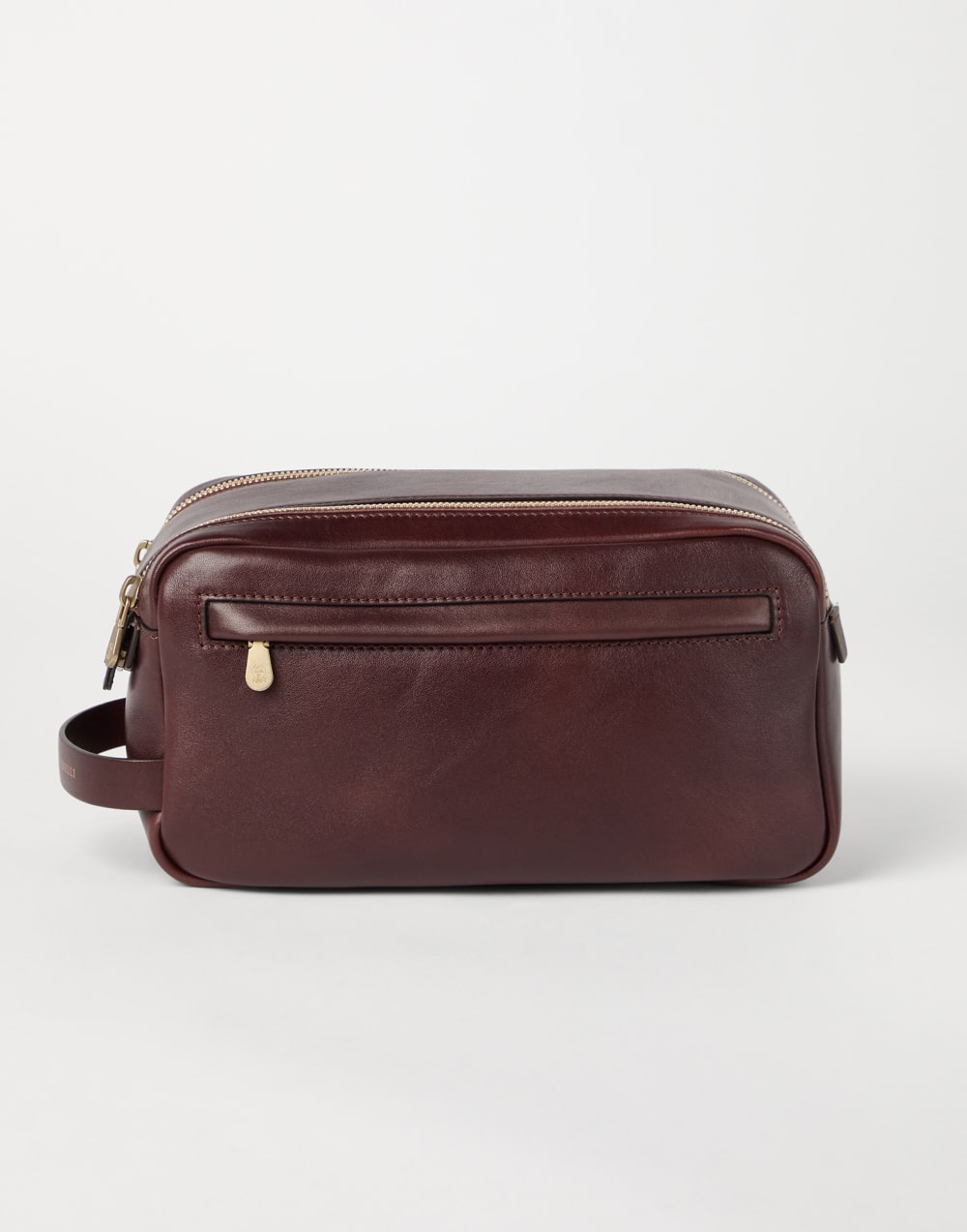 Beauty case with double zipper Burgundy Man - Brunello Cucinelli