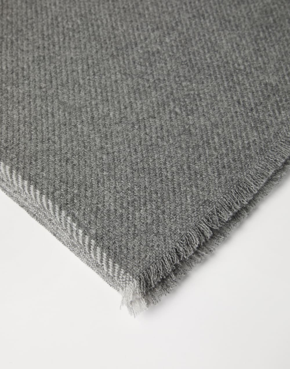 羊绒围巾 中灰 男款 - Brunello Cucinelli