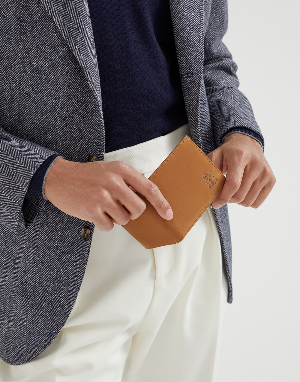Nubuck wallet Natural Man - Brunello Cucinelli