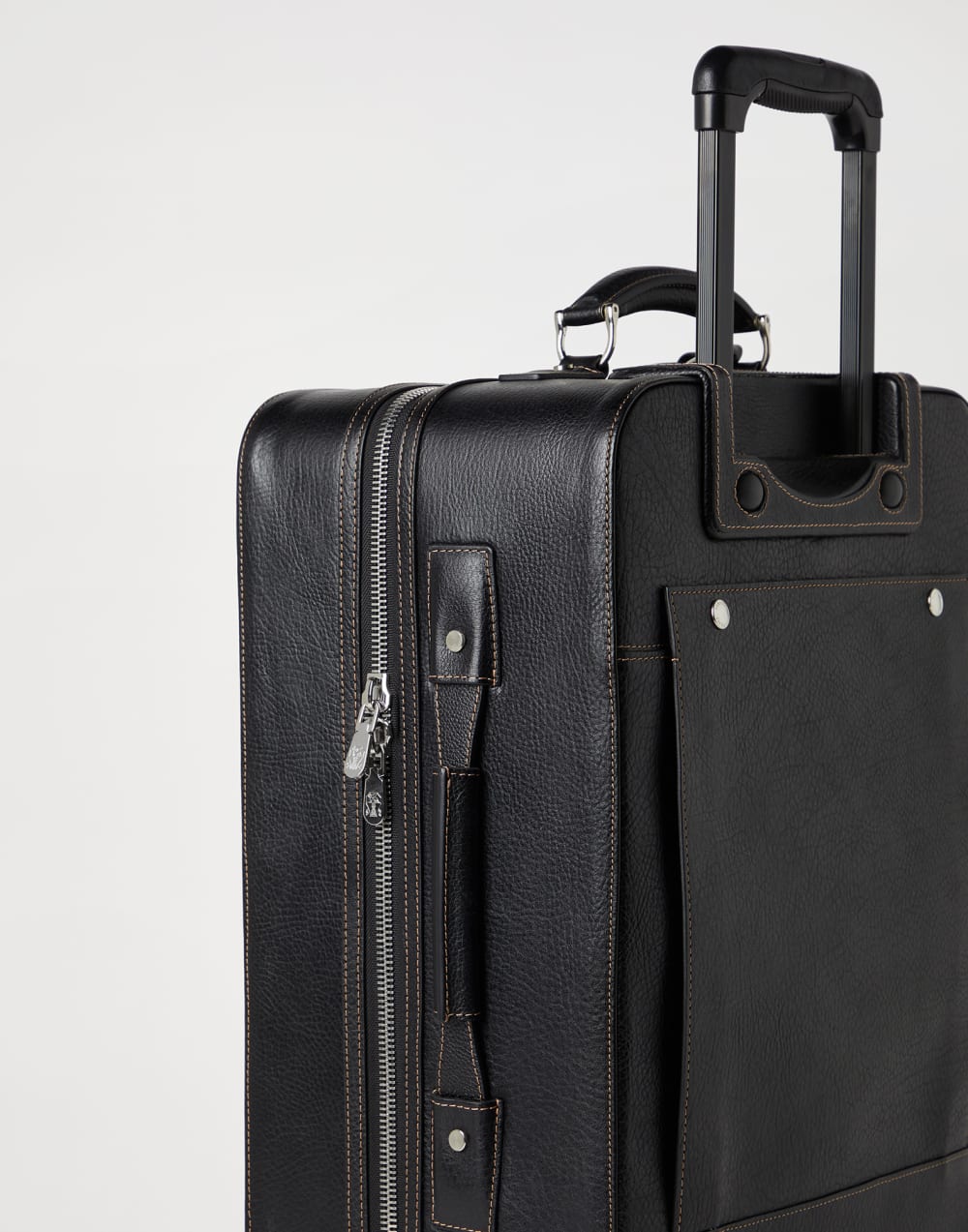 Grained calfskin trolley bag Black Man - Brunello Cucinelli