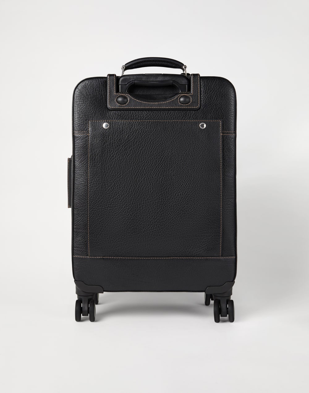 Grained calfskin trolley bag Black Man - Brunello Cucinelli