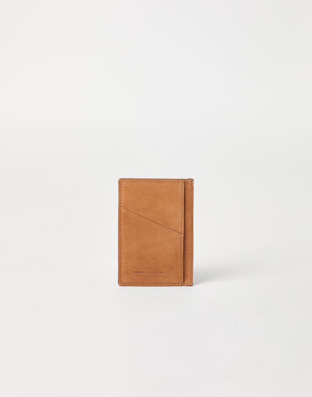 磨砂皮卡片夹 自然色 男款 - Brunello Cucinelli