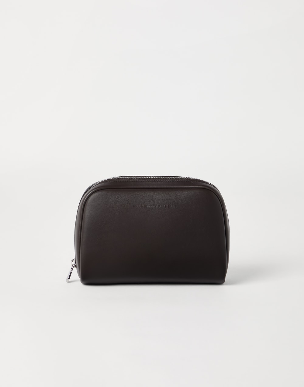 Calfskin beauty case Rust Brown Man - Brunello Cucinelli